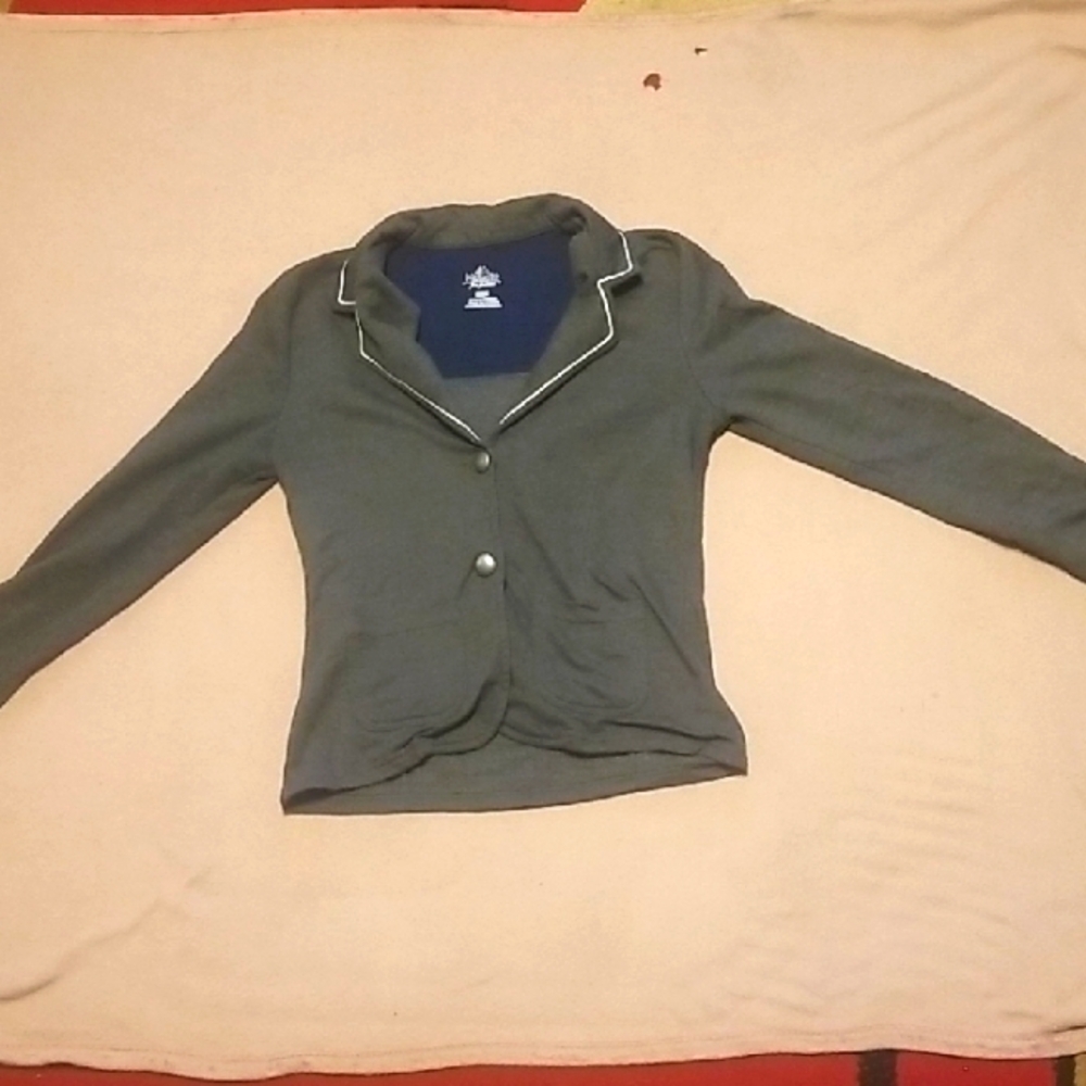 Majestic Gray Fan Fashion Tee Blazer